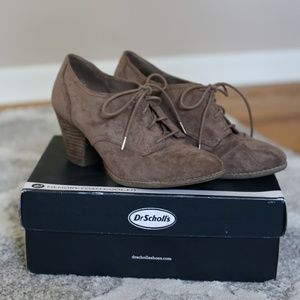 Taupe Suede Oxfords (Dr. Scholls)